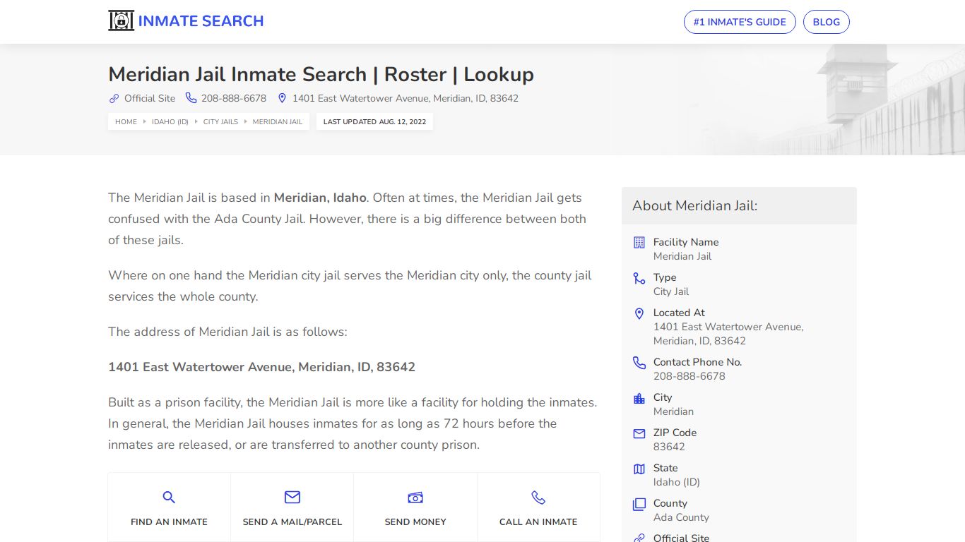 Meridian Jail Inmate Search | Roster | Lookup